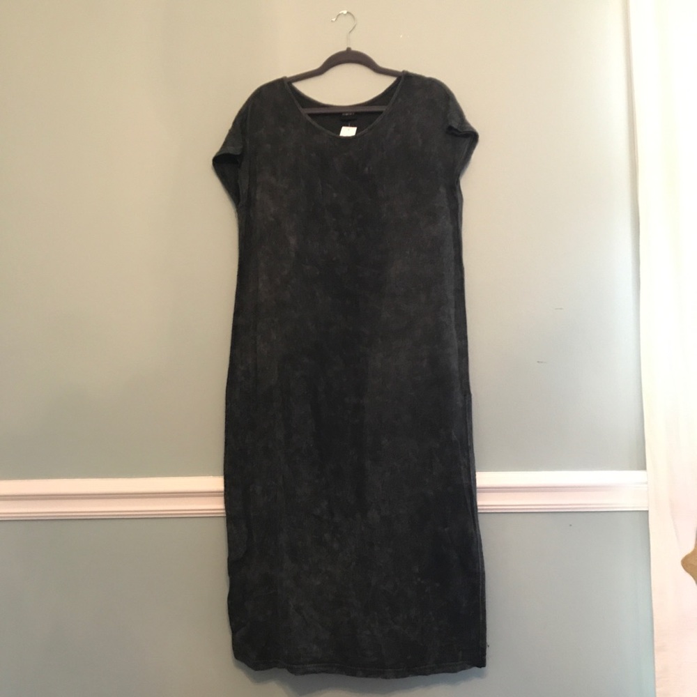 NWT Gray Dyed T-Shirt Dress